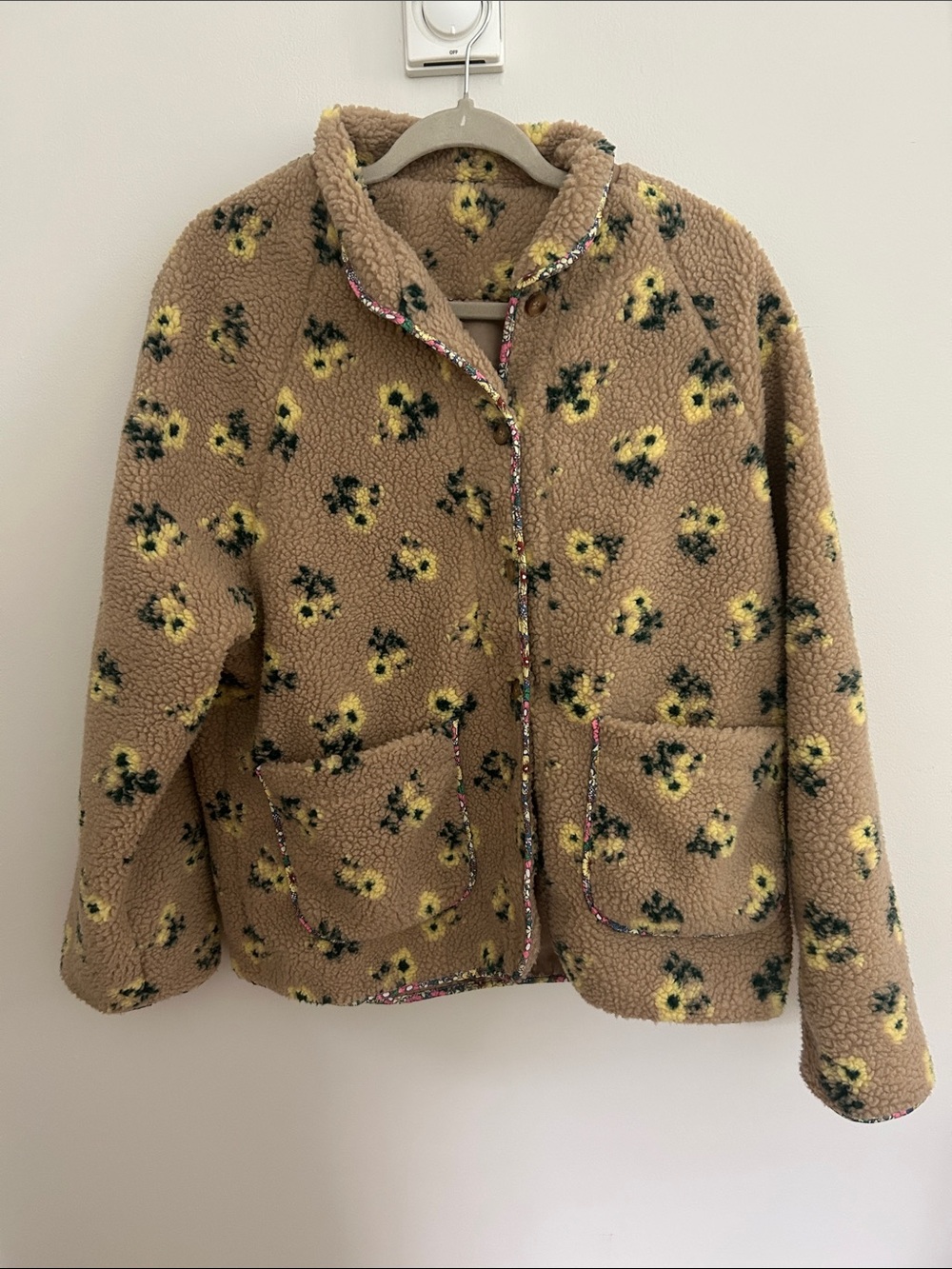 Cute Fall Floral Teddy Coat